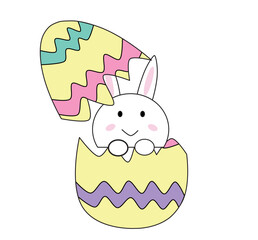 Happy Easter eggs 2023 egg bunny yellow vector illustrations pretty 