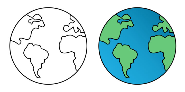 Solar system earth planets cartoon environmental 