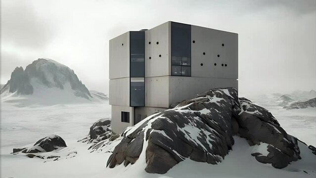 A secret Laboratory is hidden in the ice in Antarctica. It holds many secrets. What's hidden in the ice? Alien technology or advanced civilizations millennia ago. 3D Looping background