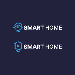 smart home logo design template