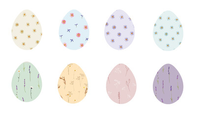 Set of easter eggs, painted eggs, christianity, easter illustration. Png illustration with transparent background