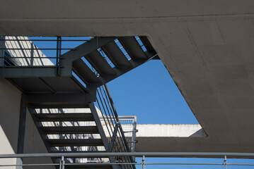 stairs in an open-air construction
