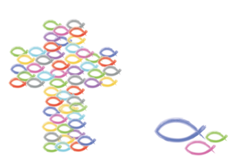 Symbol of Christianity with transparent background