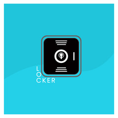   
2d illustration safety metal locker
