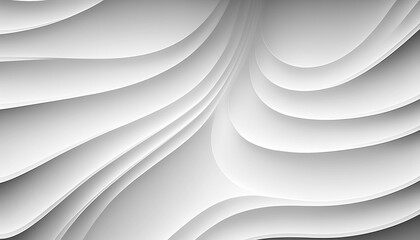 Fototapeta premium white color abstract background, wavy surface, generative ai