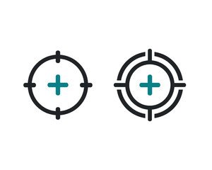 Fototapeta premium Target aim plus icon. Illustration vector
