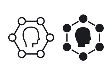 Person connection icon. Illustration vector
