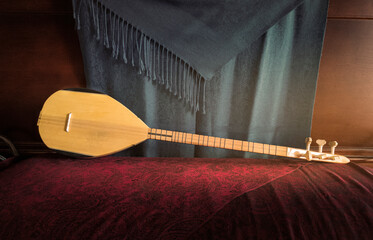 The Turkish folk music instrument known as a Saz or Bağlama Saz