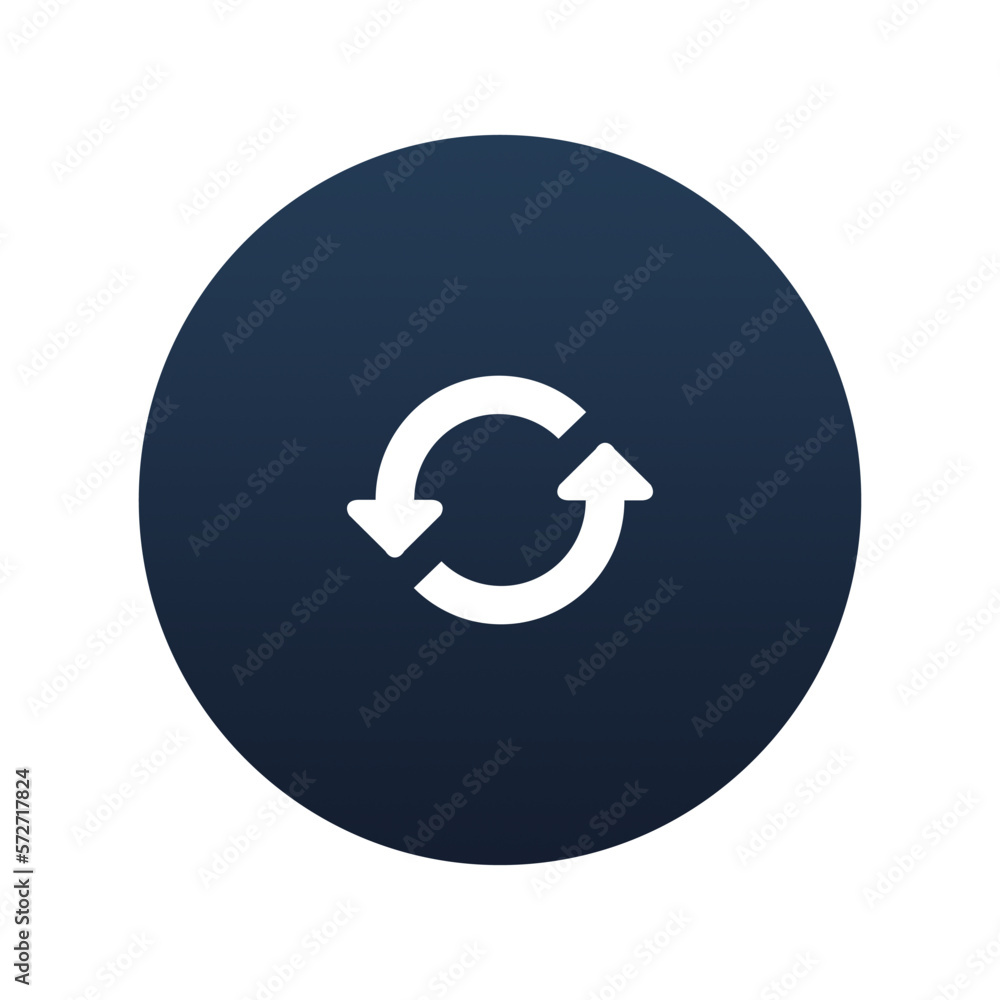 Poster refresh icon, flat vector illustration for web and mobile interface, eps 10