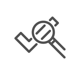 Inspection related icon outline and linear vector.