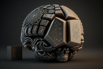 Intelligence concept, digital illustration, Generative AI
