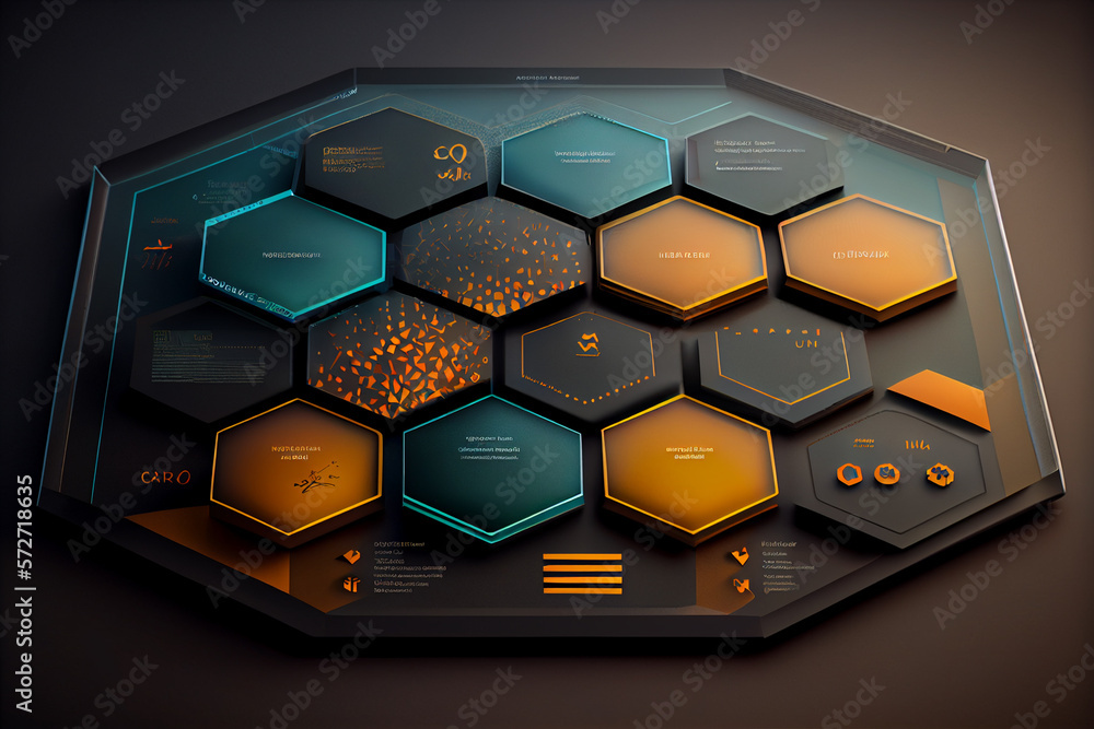 Aufkleber abstract technology digital data and big data background created with generative ai