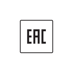 EAC mark icon symbol sign vector