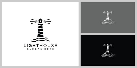 Fototapeta na wymiar lighthouse logo vector design template