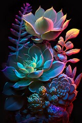 Neon Series - Succulents
