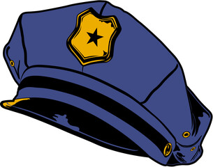 vector illustration of a policeman hat