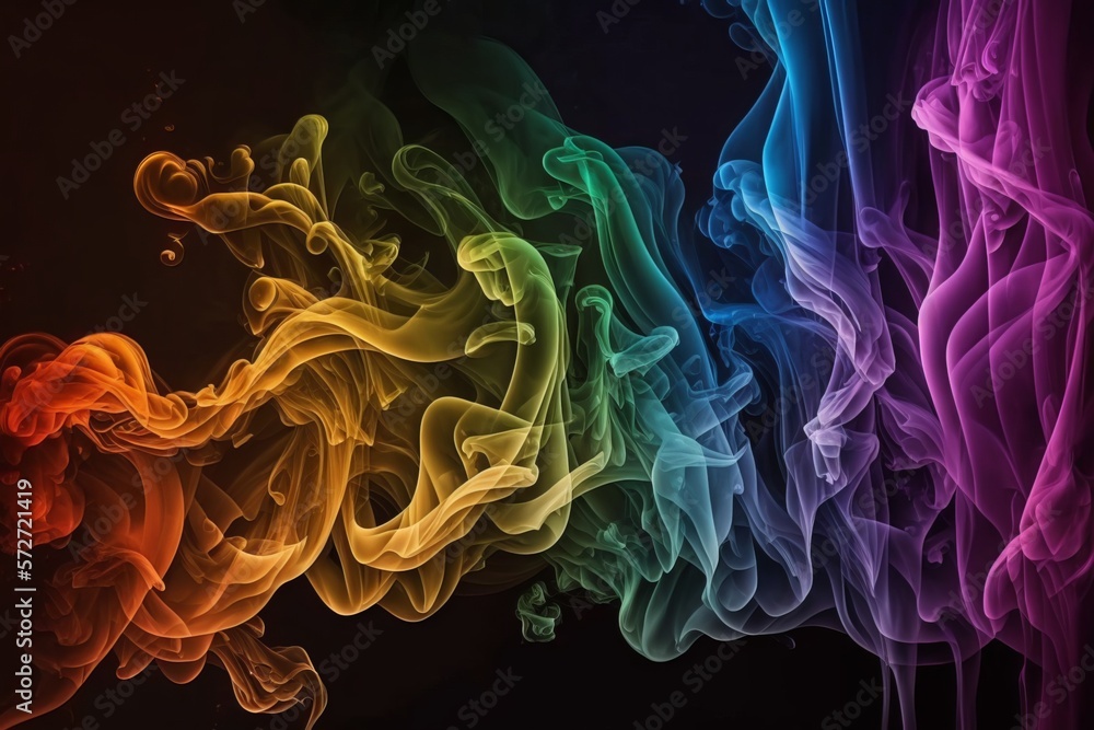 Aufkleber a screen of color: an abstract background of smoke and haze - generative ai