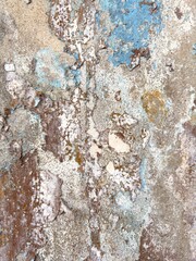  Old paint on the surface of an old concrete wall texture and background