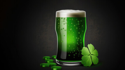 drinks,  clover. Celebration of St. Patrick's Day.  generative AI