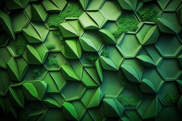 Fototapeta na wymiar A Green Beauty: A Stunning Abstract Decorative Wall Texture Background - Generative AI