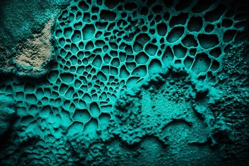 A Abstract Artistry in Turquoise: A Stunning Decorative Texture on a Wall Background - Generative AI