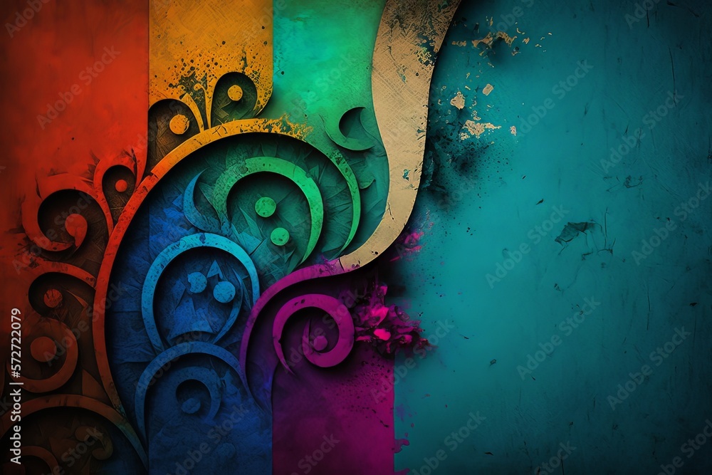 Aufkleber adding a pop of color: colorful textured background - generative ai