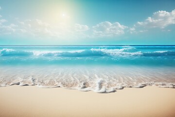 Fototapeta premium Blue horizons: The perfect place to unwind and recharge - Generative AI