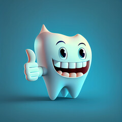 cartoon tooth illustration ,Artificial inteligence