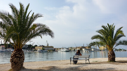 Croatia, view of the port of Trogir