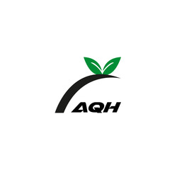 AQH text logo vector illustration design 