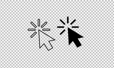 Computer mouse  pointer cursor arrow. flat icon vector
