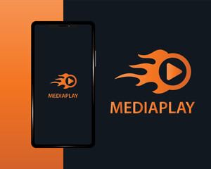 Abstract Modern Play Logo. Play Button Media Player Logo 