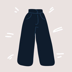 Vector illustration of trousers.