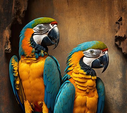 brazilian macaws illustration design art