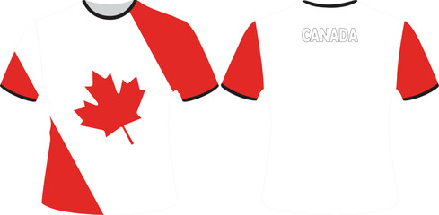 T Shirts Design with Canada Flag Vector