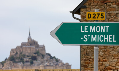 abbey of Mont-Saint-Michel  located on the tidal island in France Normandy © ChiccoDodiFC