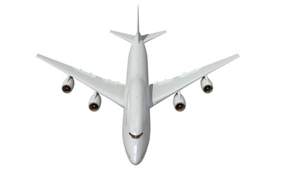 Aircraft 3D rendering airplane on white background