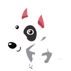 Cartoon bull terrier dog for design.