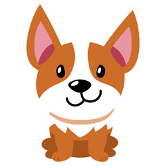 Cartoon corgi dog for design.