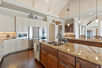 a white farmhouse kitchen
