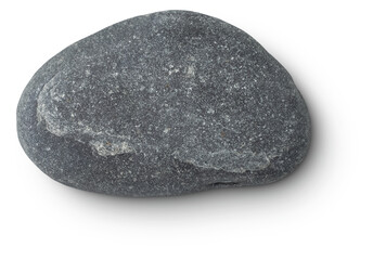 grey stone with shadow isolated on transparent background