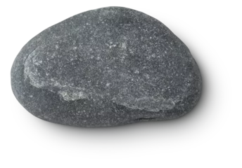Fototapete grey stone with shadow isolated on transparent background © Tamy
