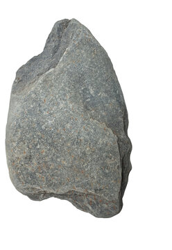 grey stone with no shadow isolated on transparent background