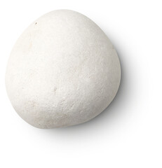 white stone with shadow isolated on transparent background