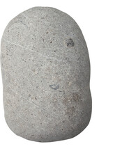 grey stone with no shadow isolated on transparent background