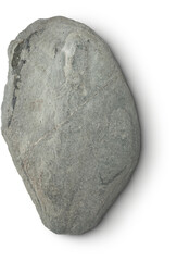 grey stone with shadow isolated on transparent background
