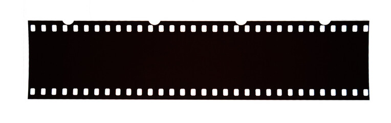 Nostalgia in Motion: 35mm Analog Filmstrip on transparent background