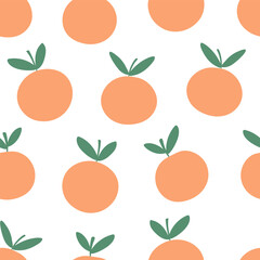 Seamless pattern Orange vector illustration