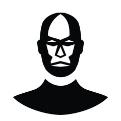 mens silhouette icon, vector illustration 