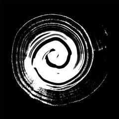 Abstract black background. Spiral concentric pattern. Black and white vector design elements. Circle figure. art illustration